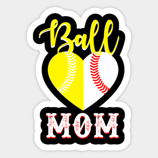 Ball Mom Softball Player Sticker